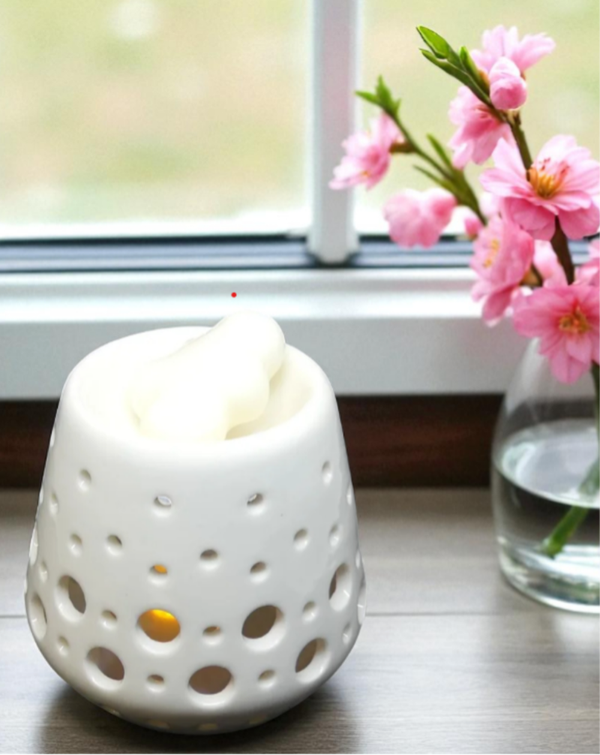 Brûleur fondant et parfum Loob blanc