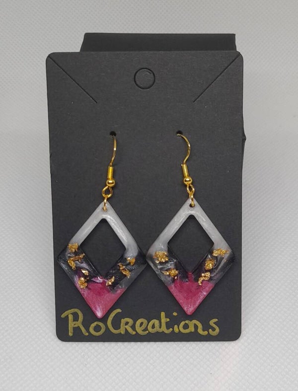 'Pink touch' oorbellen