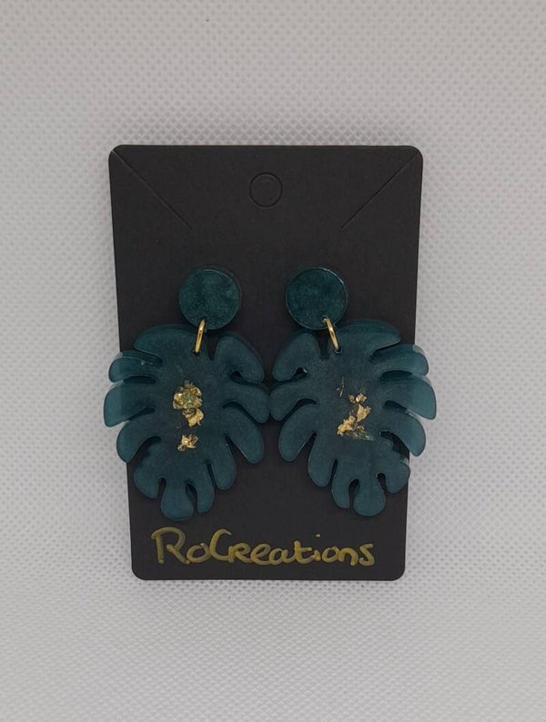 "Emerald Leaf Oorbellen"