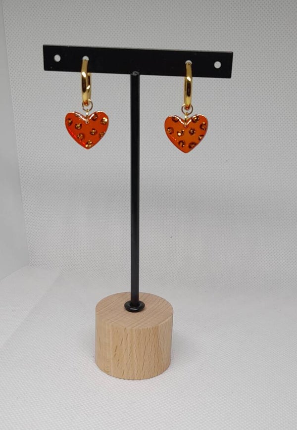 Oorringen met Hart en Luipaardprint