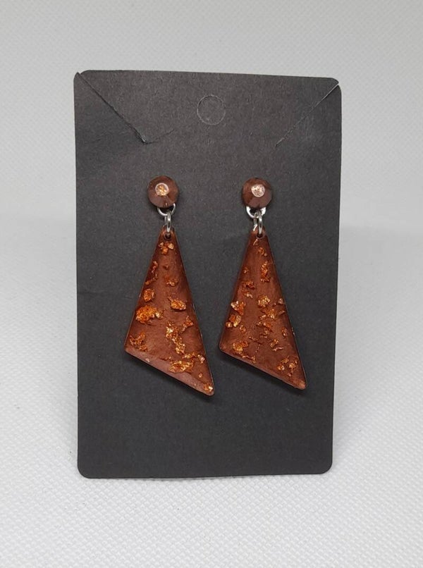 'Bronze glow' oorbellen