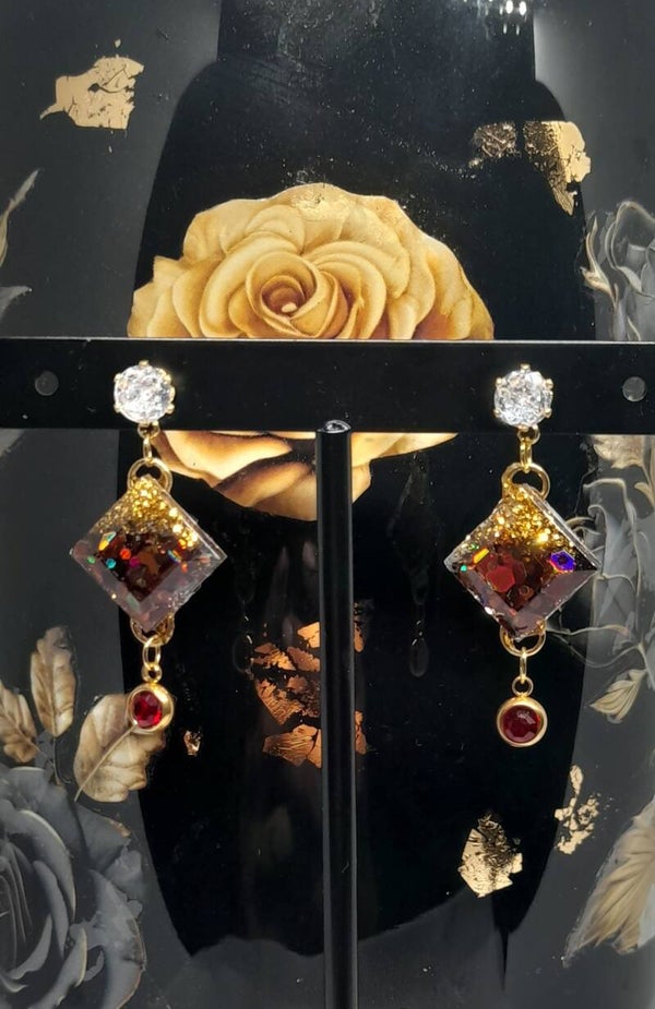 'Autumn sparkle' oorbellen