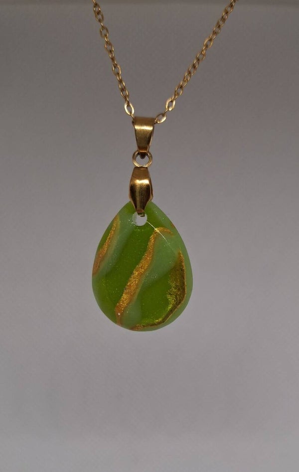 Ketting 'drop of green'