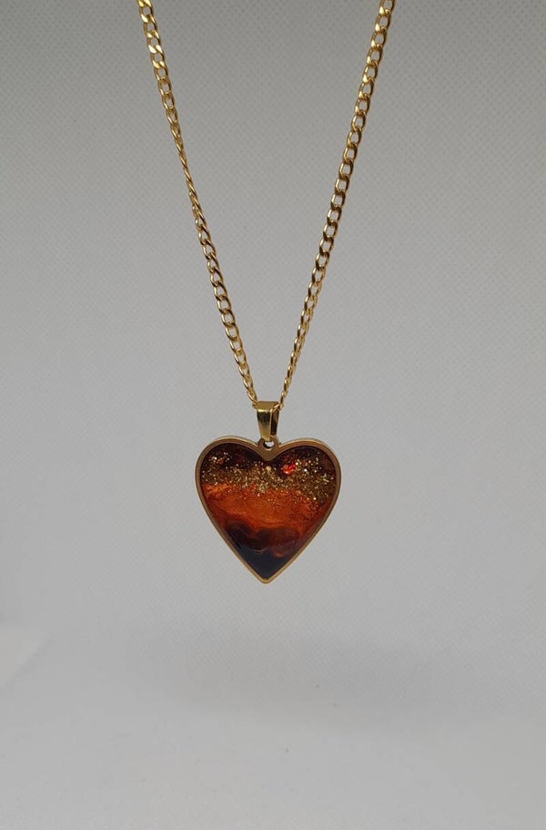 'Sunset heart' ketting
