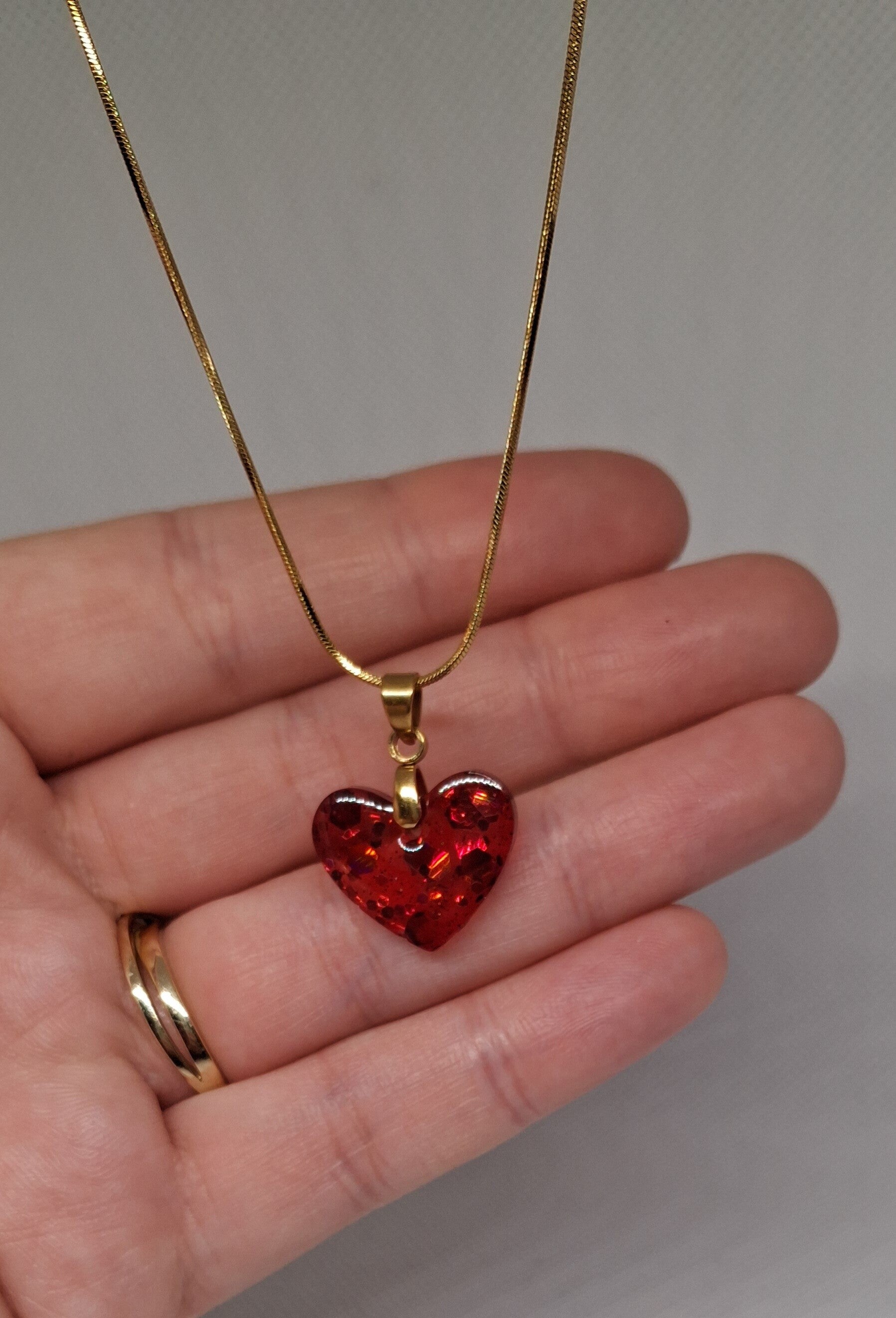 Luxe Rode Hart Ketting