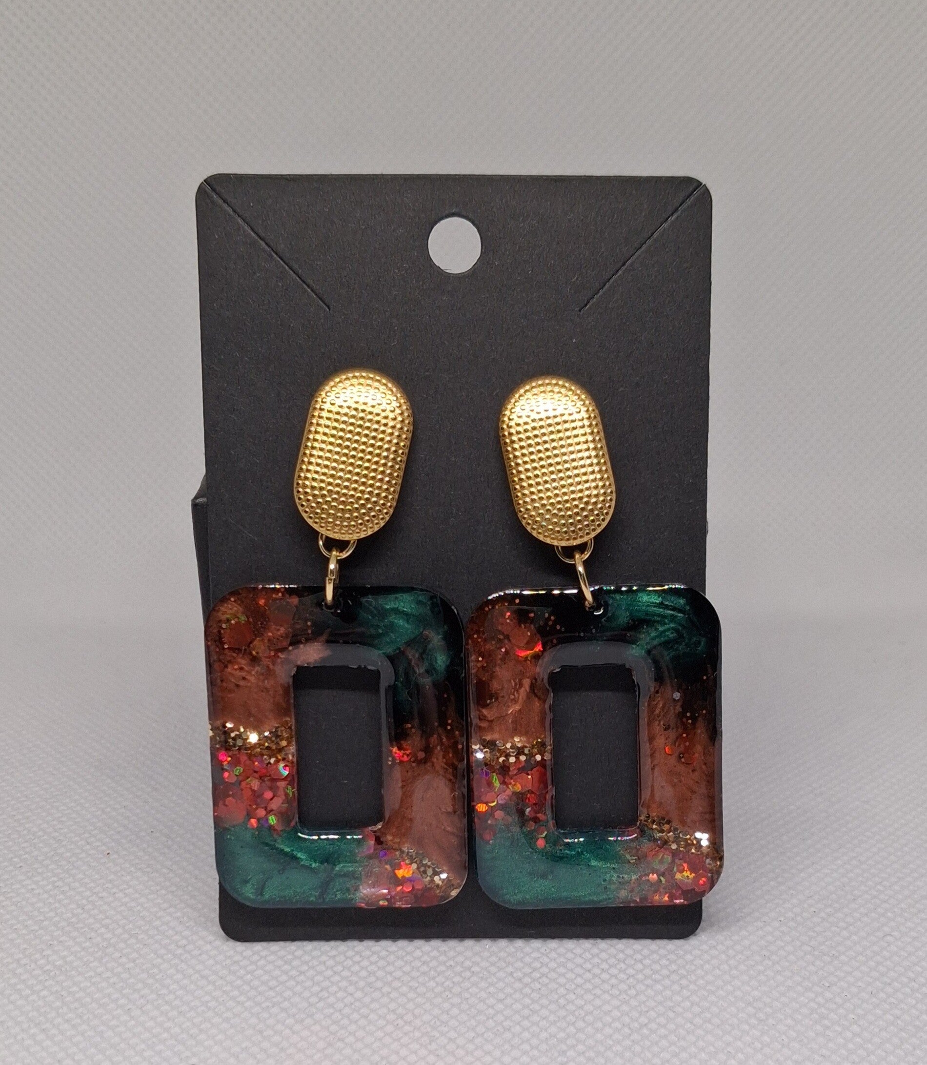 Oorbellen 'open square'