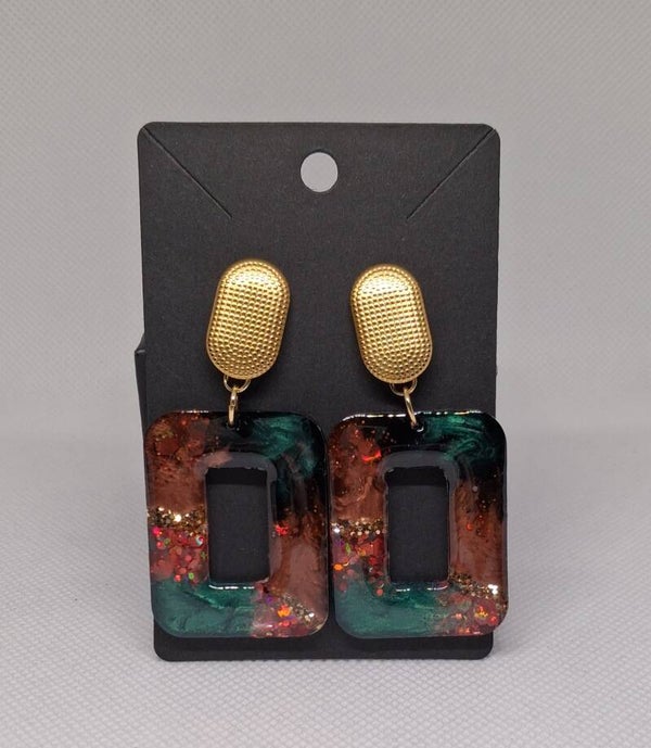 Oorbellen 'open square'