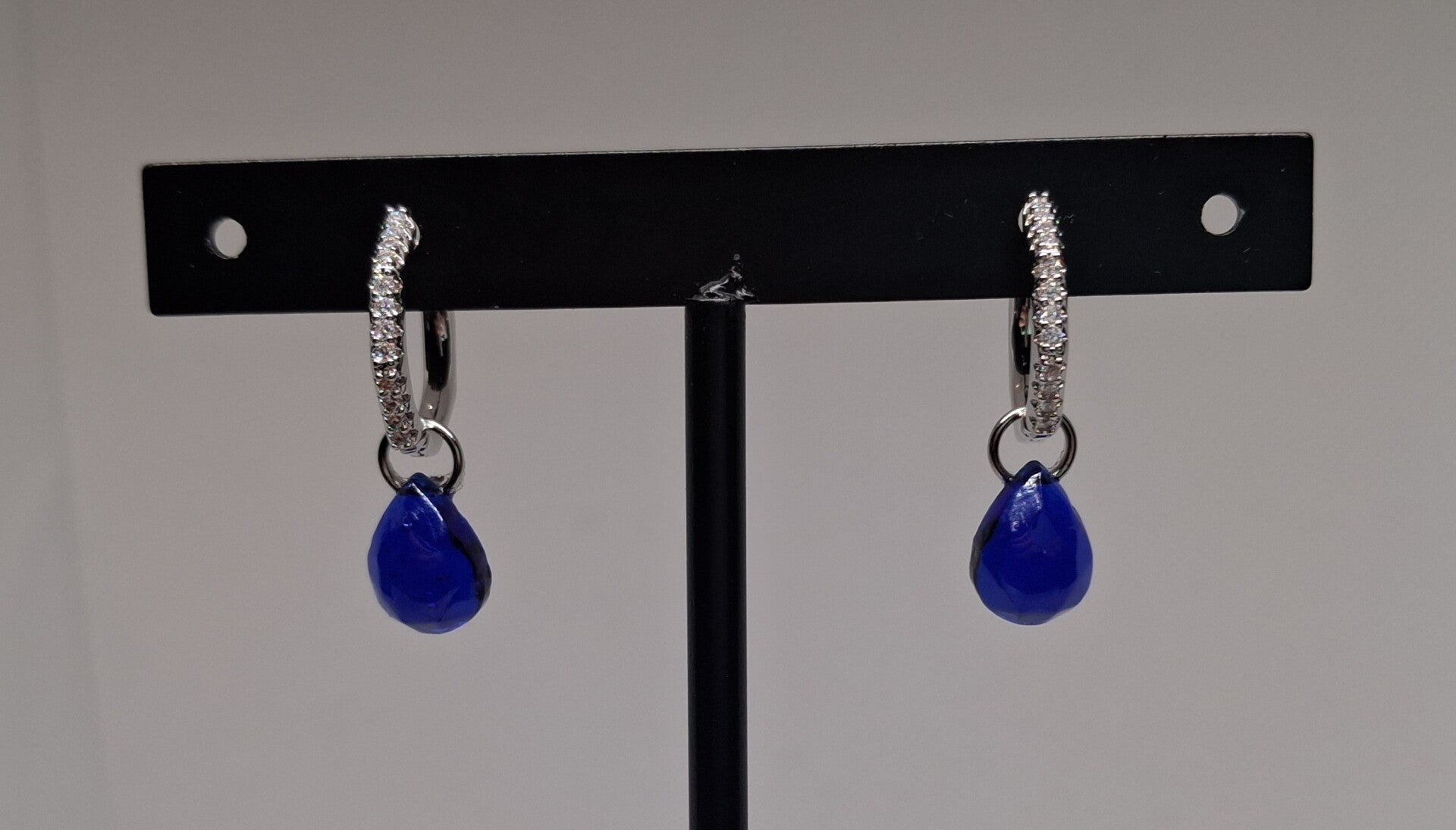 'Sapphire blue' oorbellen