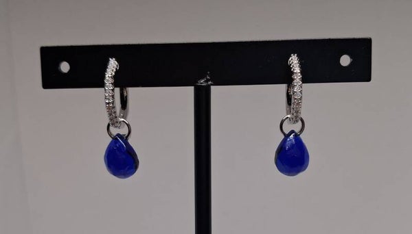 'Sapphire blue' oorbellen