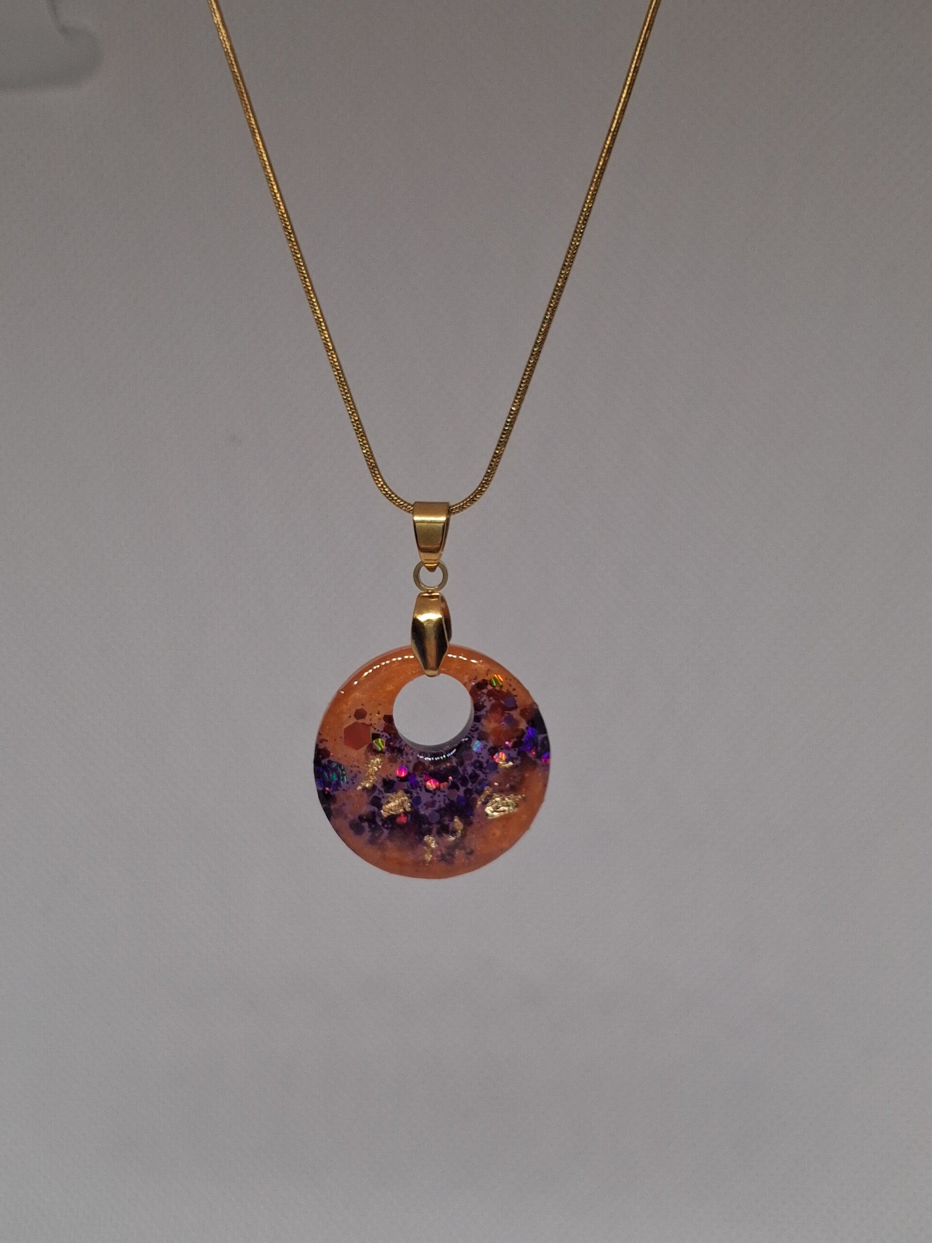 'Orange & purple' ketting