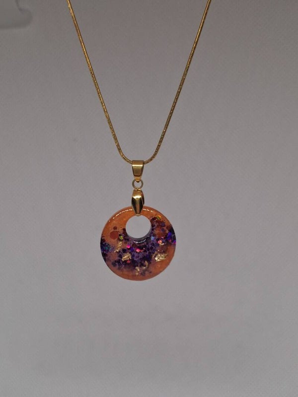 'Orange & purple' ketting