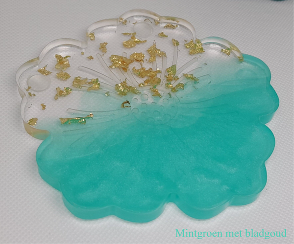 Epoxy Onderzetters in bloemvorm - set van 2