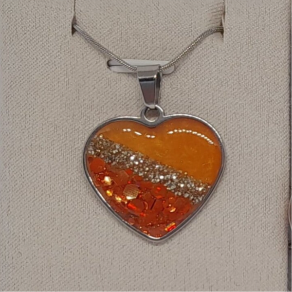 Ketting oranje hart