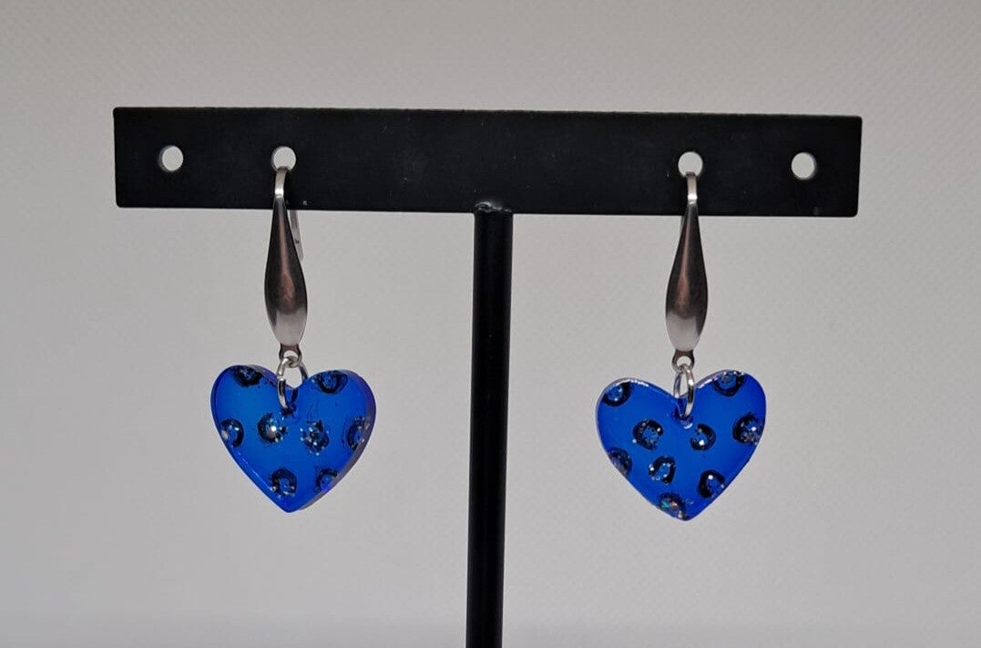 Oorbellen 'blue hearts'