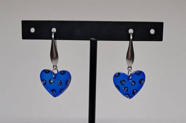 Oorbellen 'blue hearts'