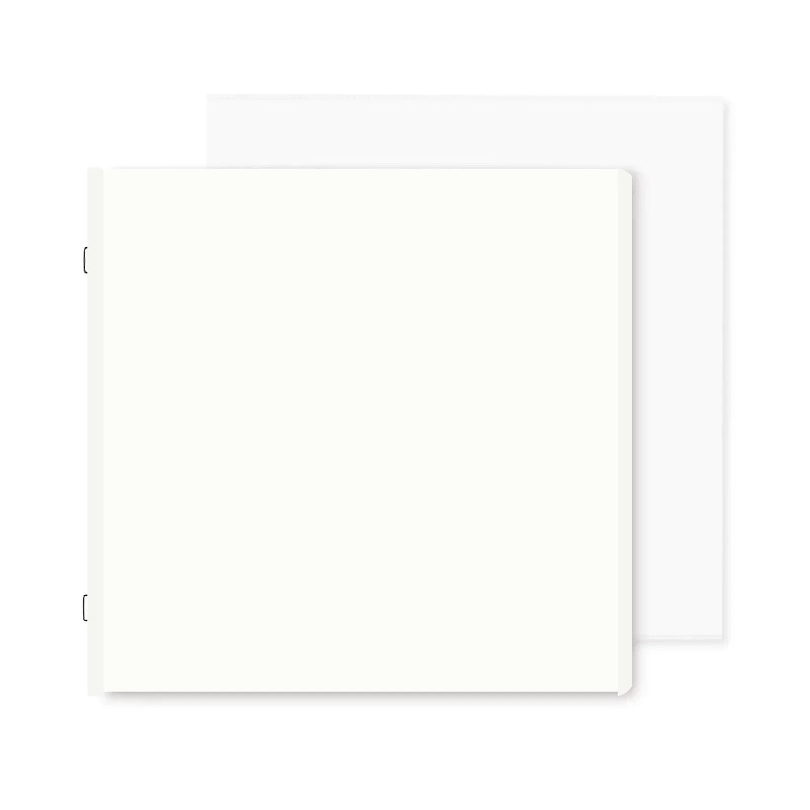 12x12 White Pages & Protectors (16/pk)