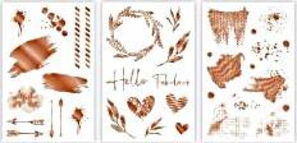 Copper Canyon Foil Rub On Transfers (35/pk)
