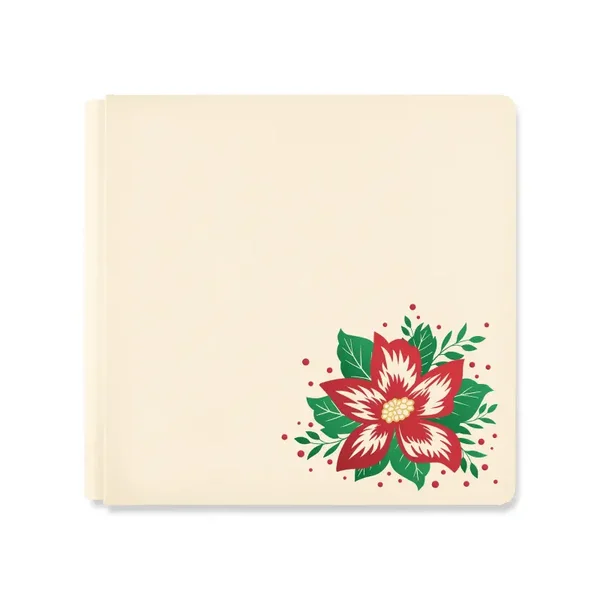 12x12 Brilliant Poinsettia Album Cover - Pearl
