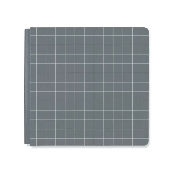 12x12 Foiled Album Cover - Classic Grid (Flint)