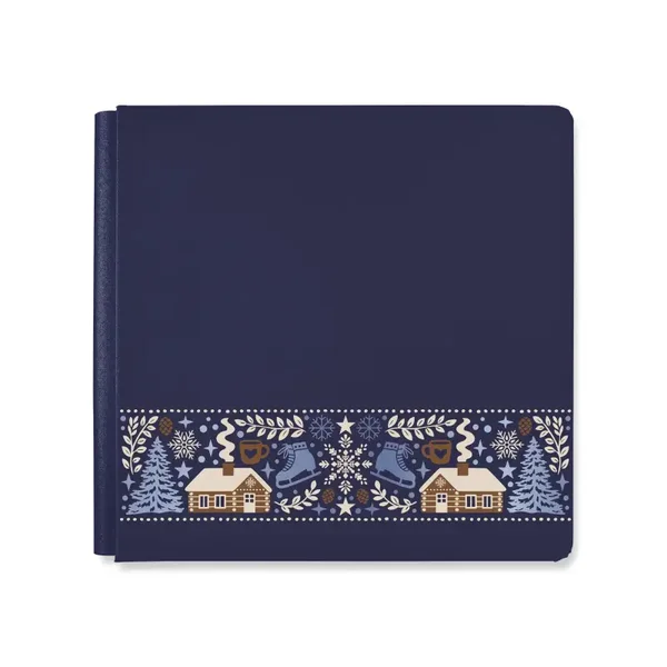 12x12 Winter Folk Art Foiled Album Cover - Navy