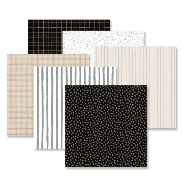 Blackout Brush Tone-on-Tone Paper Pack (6/pk)