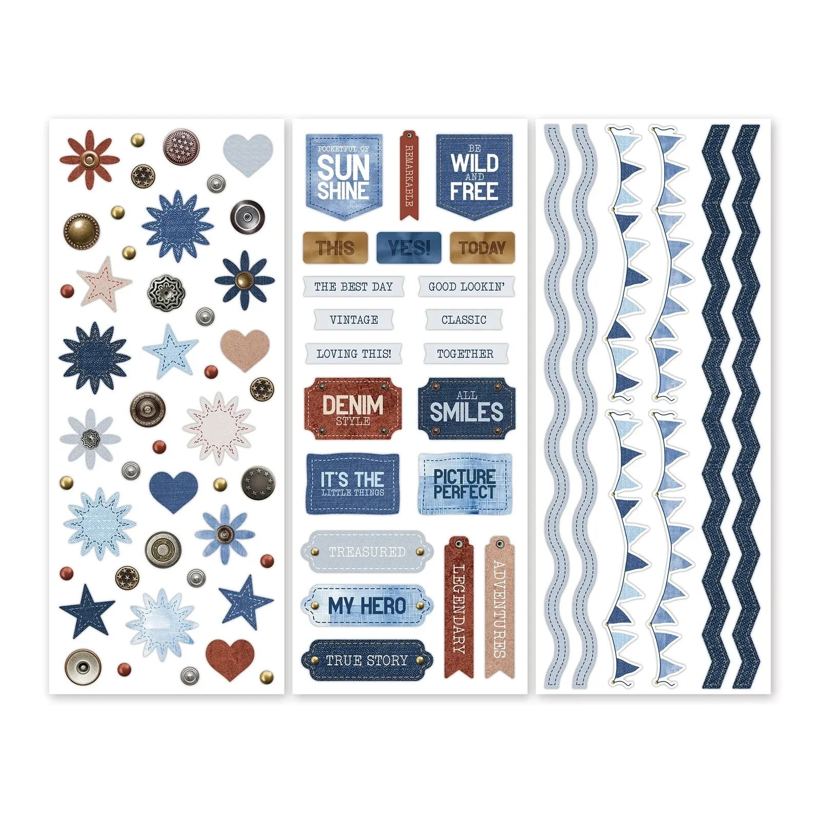Denim Revival Stickers (3/pk)