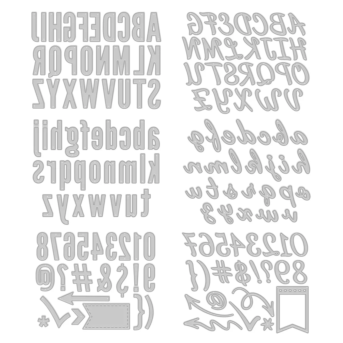 Die-Cutting Alphabet & Numbers Bundle - Signature Script & Skyline Sans ...