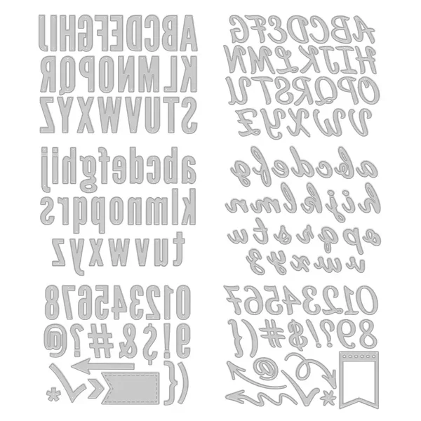 Die-Cutting Alphabet & Numbers Bundle - Signature Script & Skyline Sans Serif