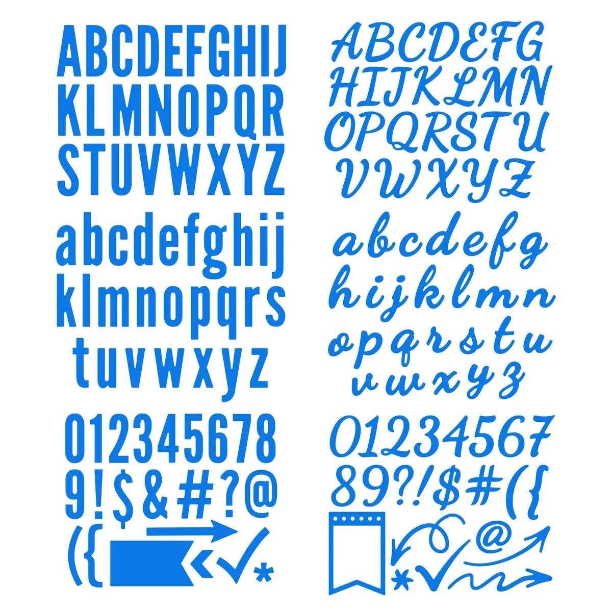 Die-Cutting Alphabet & Numbers Bundle - Signature Script & Skyline Sans ...