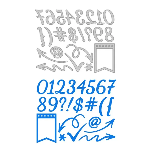 Die-Cutting Numbers & Punctuation Set - Signature Script
