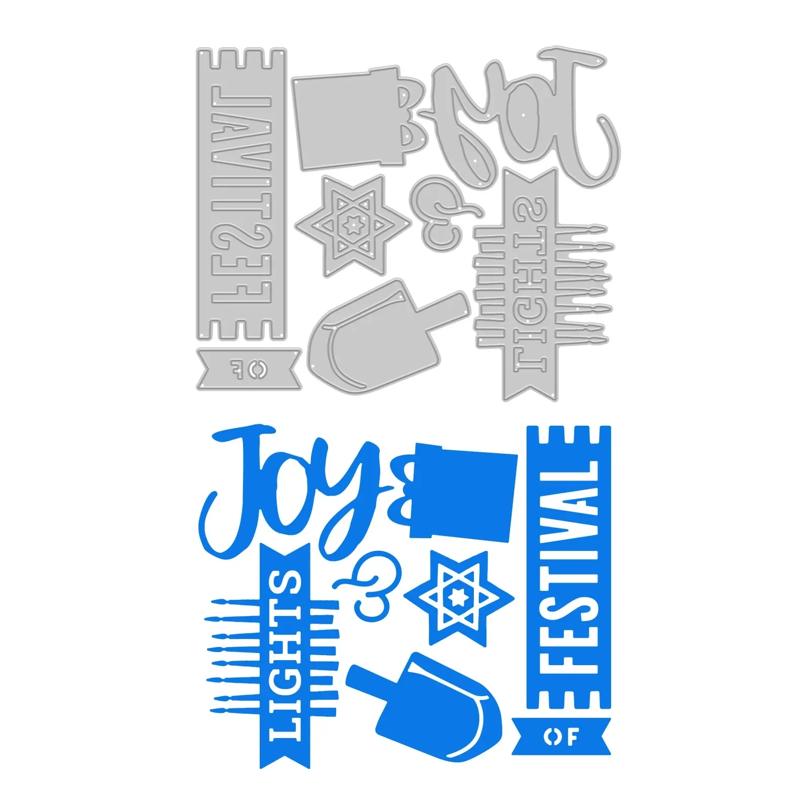 Die-Cutting Titles & Icons - Hanukkah Celebration (8/pk)