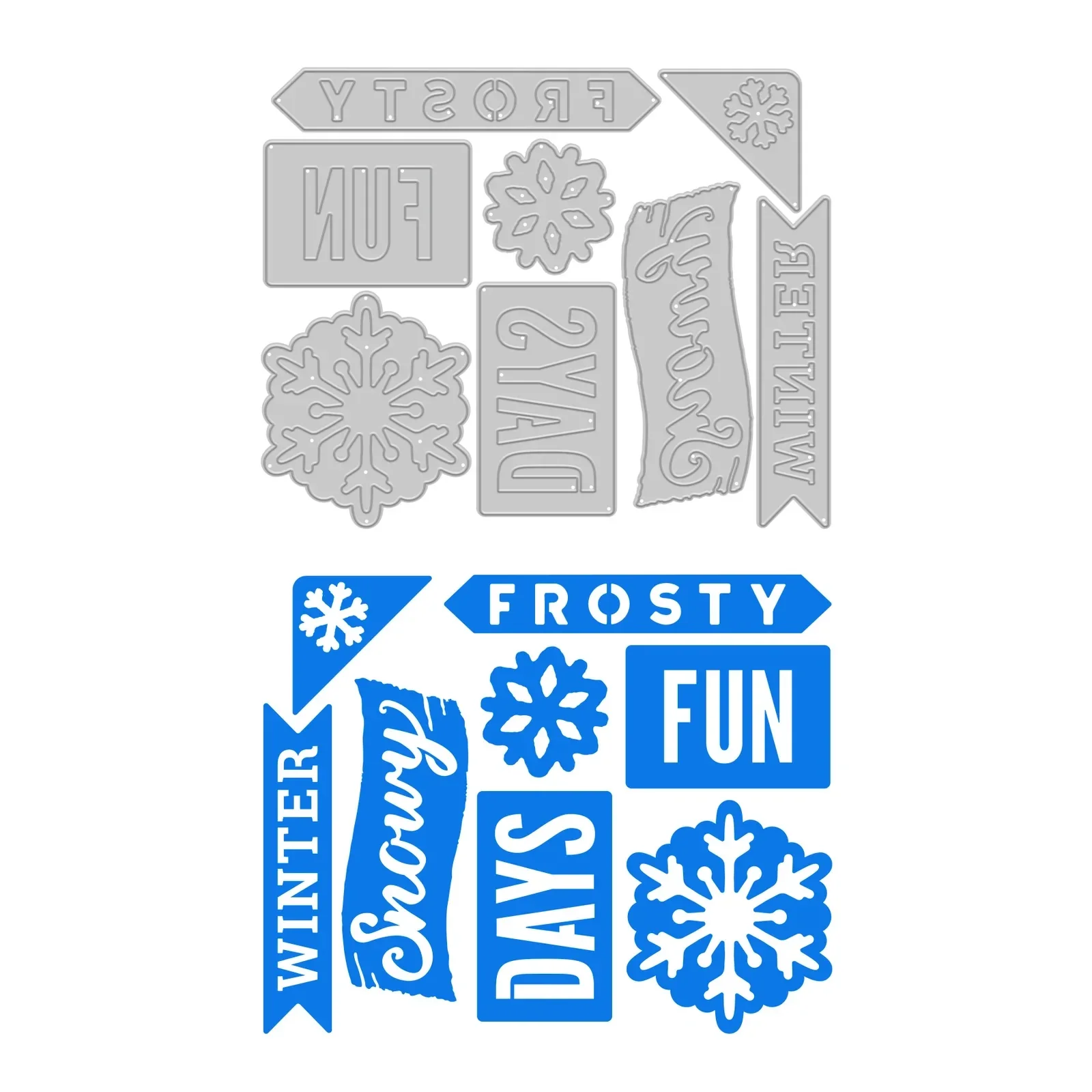 Die-Cutting Titles & Icons - Winter Fun (8/pk)