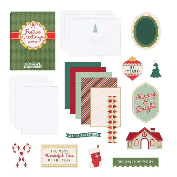 Festive Greetings Card Kit (12/pk)