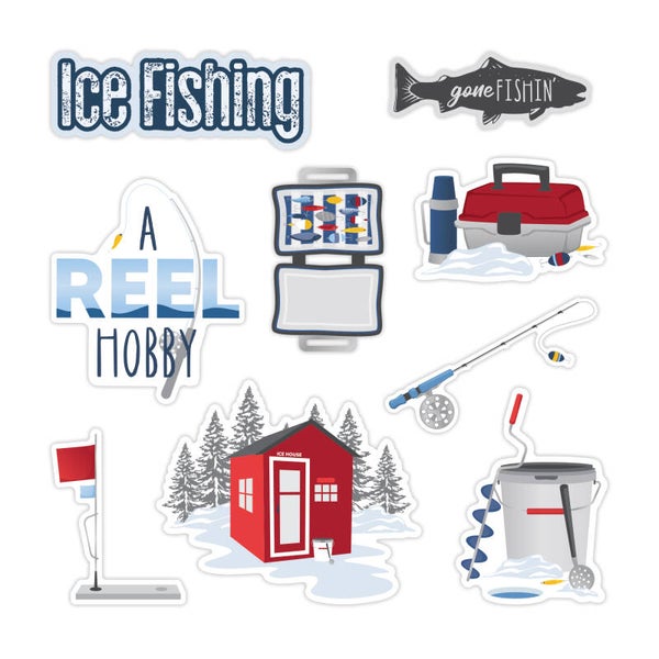 Flurry of Fun - Ice Fishing Embellishments (9/pk)