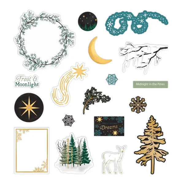 Moonlit Pines Foiled Embellishments (40/pk)