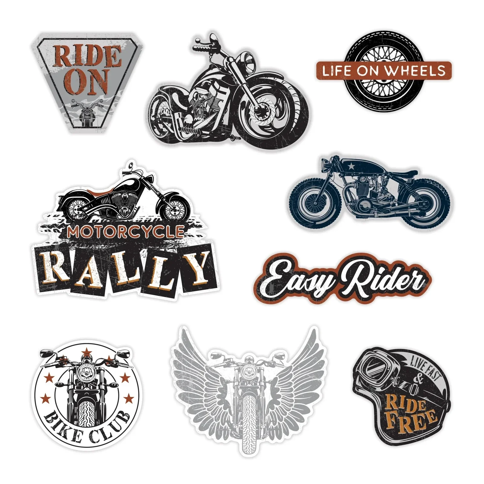 Revved Up! Motorcycle Embellishments (9/pk)