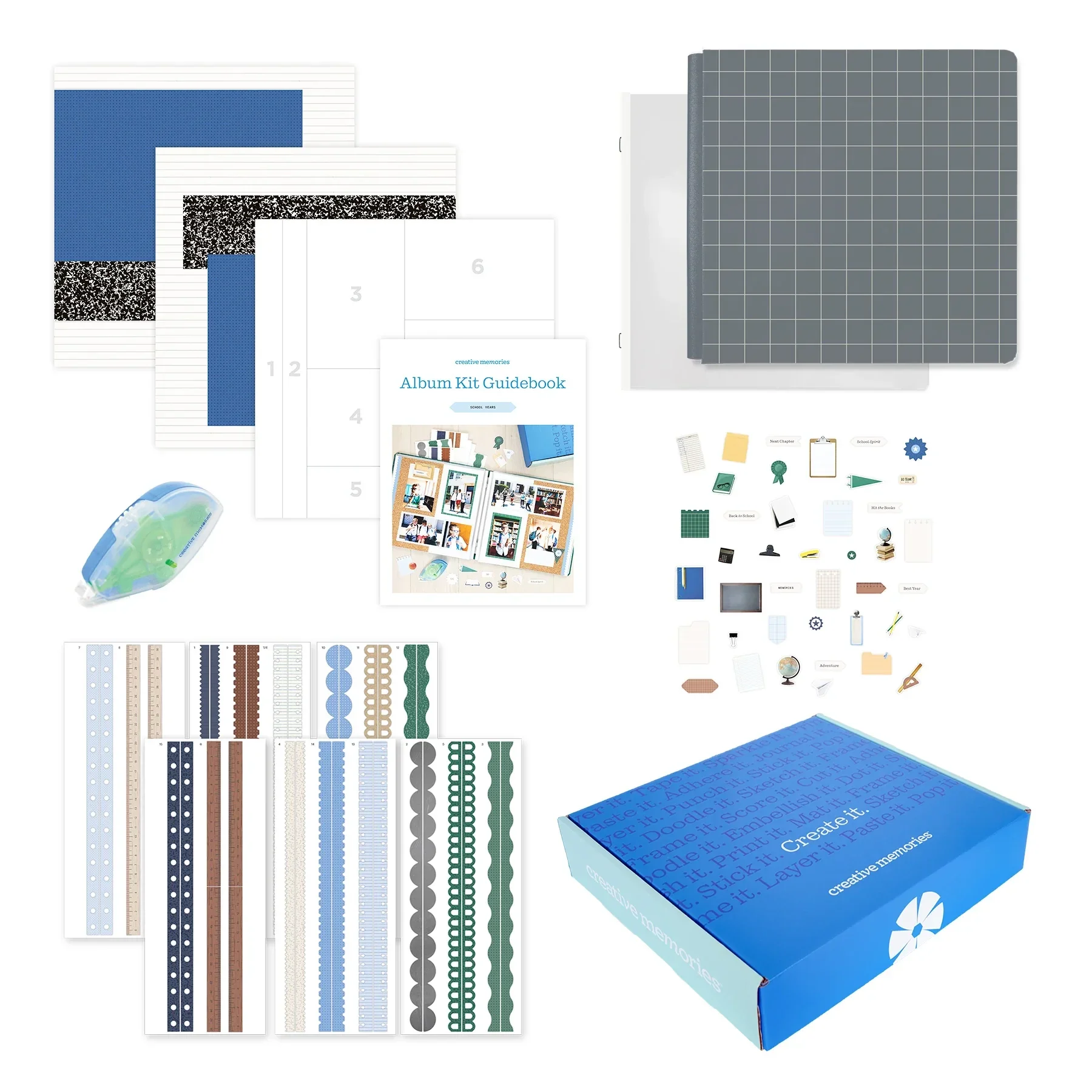 Album Kit: School Years - Classic Grid (Flint)