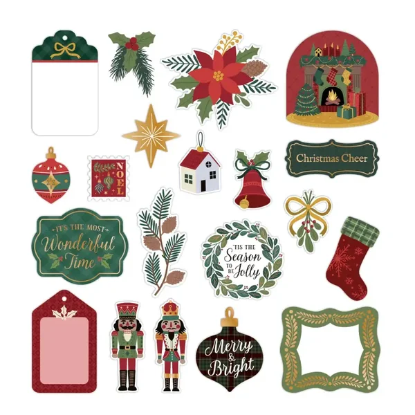 Timeless Tidings Foiled Embellishments (40/pk) $12.00