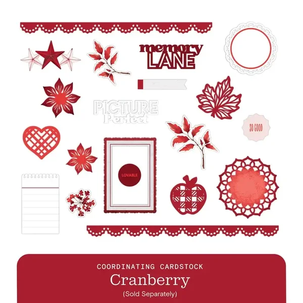 Vivid Melodies 2 Embellishments (20/pk) - Cranberry