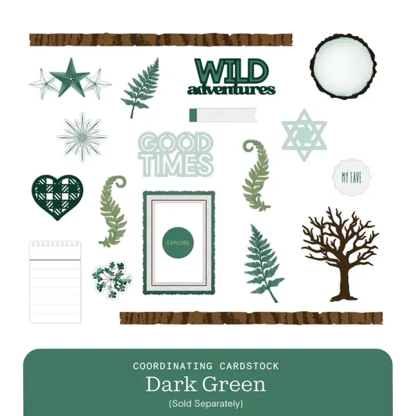 Vivid Melodies 2 Embellishments (20/pk) - Dark Green