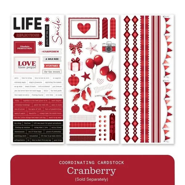 Vivid Melodies 2 Stickers (3/pk) - Cranberry