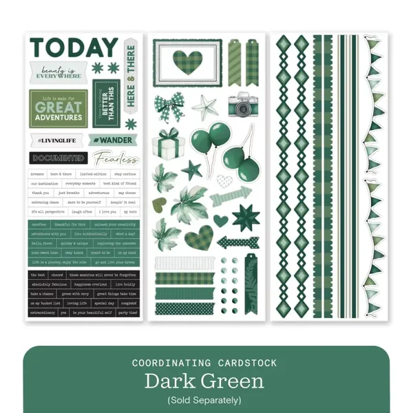 Vivid Melodies 2 Stickers (3/pk) - Dark Green