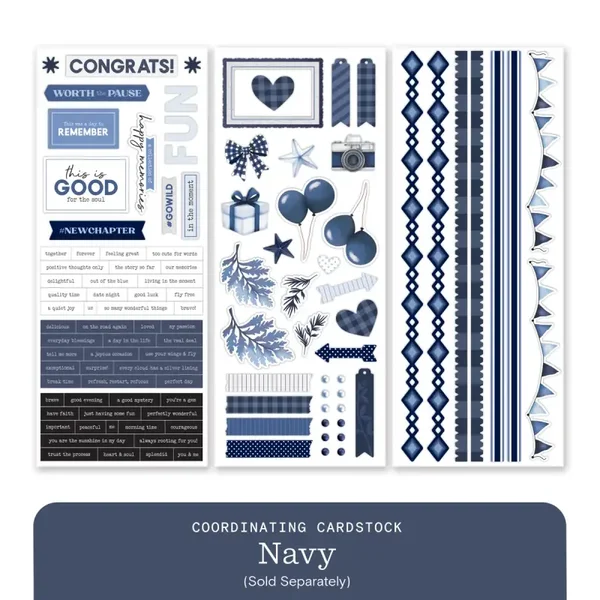 Vivid Melodies 2 Stickers (3/pk) - Navy