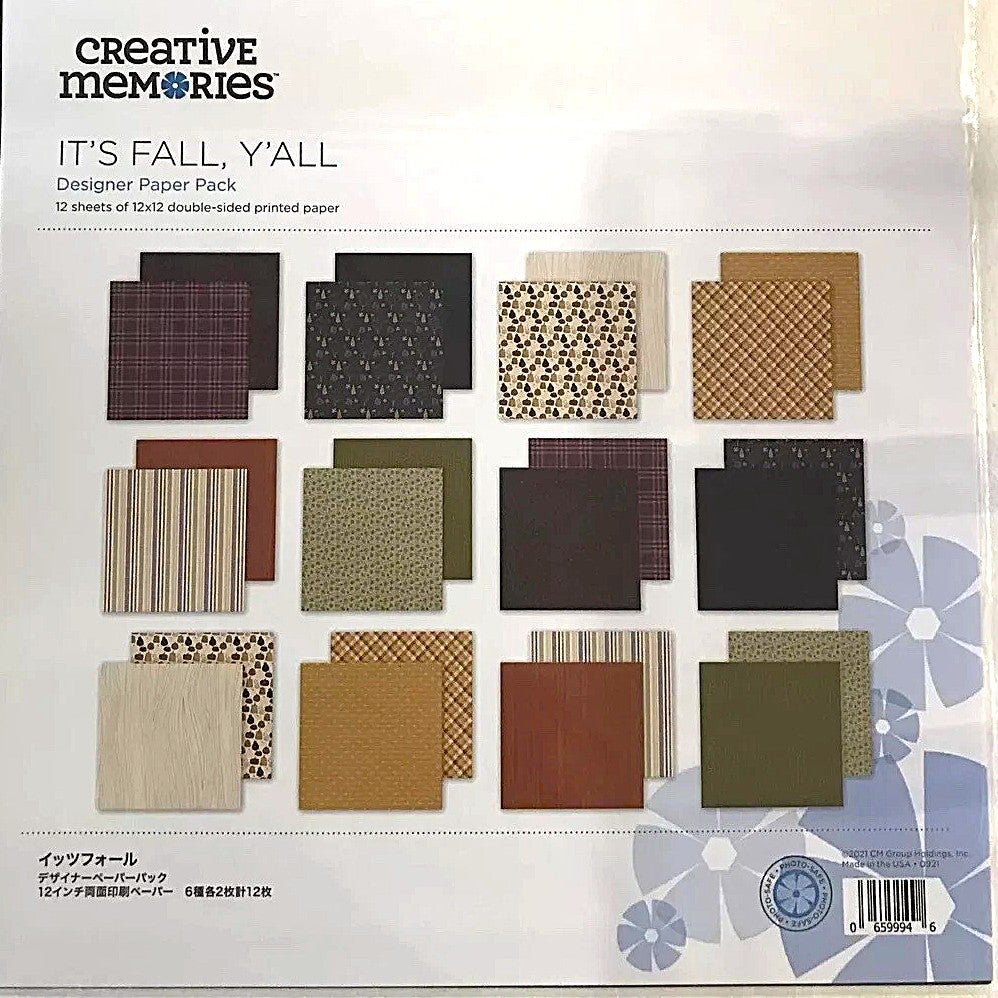 Its Fall Y'all Designer Paper Pack (12/pk)