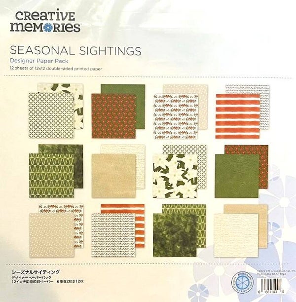 Seasonal Sightings Desinger Paper Pack (12/pk)