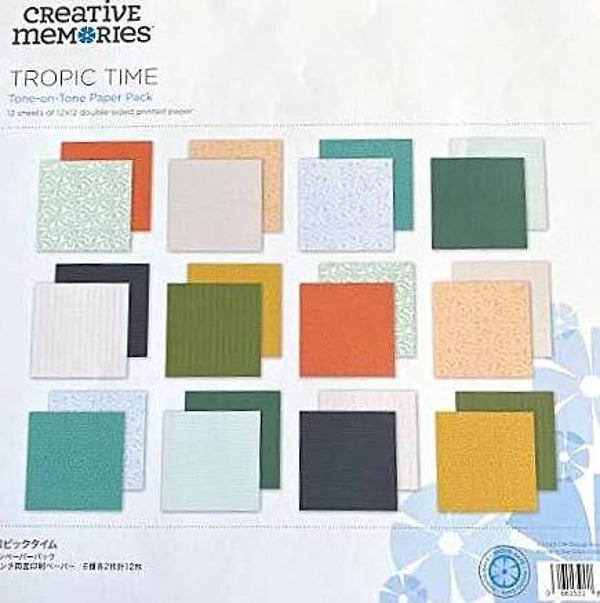 Tropic Time Tone-on-Tone Designer Paper Pack (12/pk)