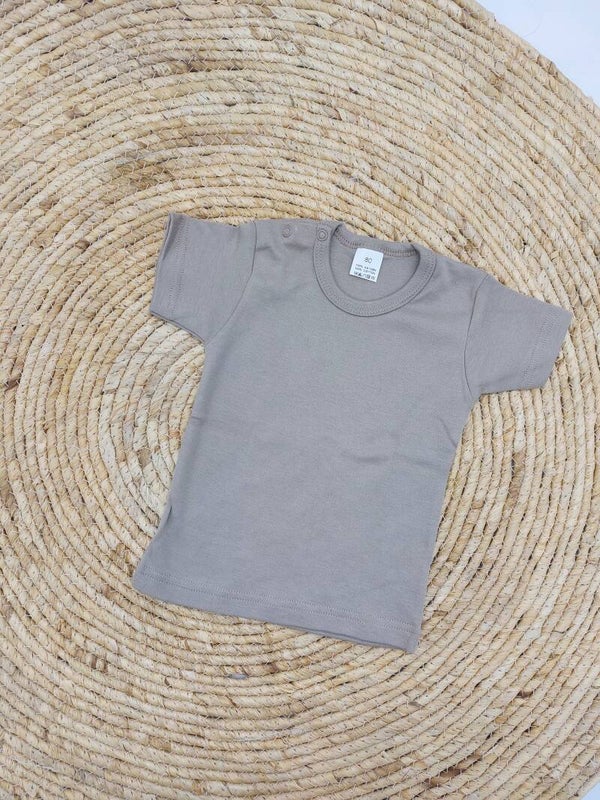 T shirt beige korte mouwen