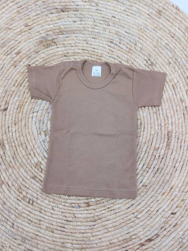 T shirt bruin korte mouwen