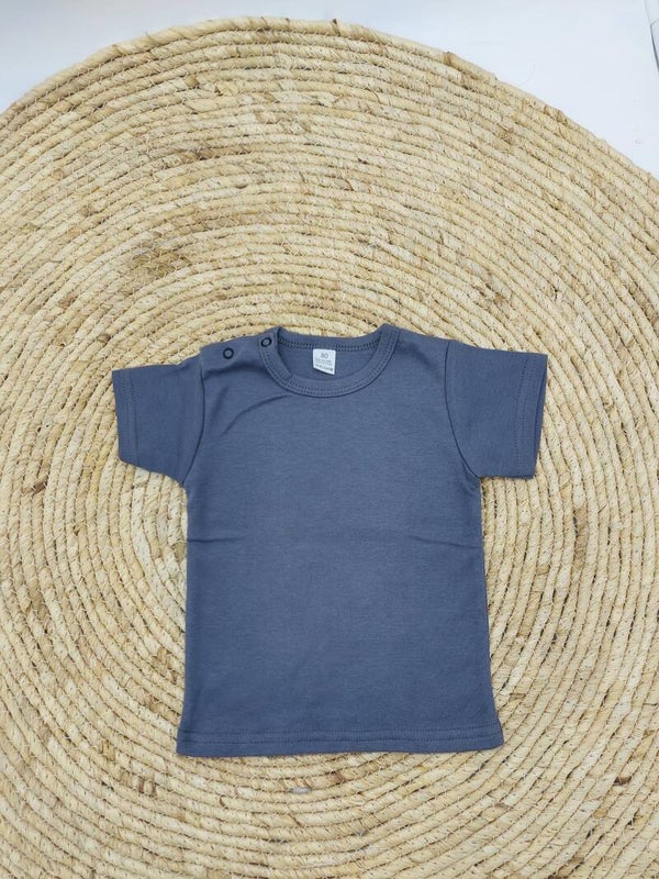T shirt blauw korte mouwen