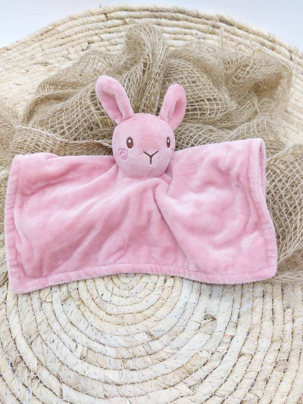 Knuffeldoek roze konijn